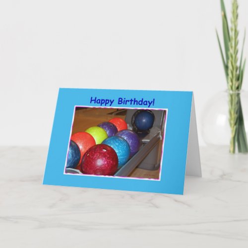 Birthday Bowling Balls Card