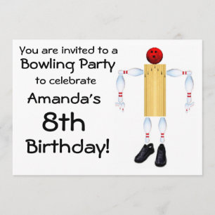 Birthday Bowling Party Invitation