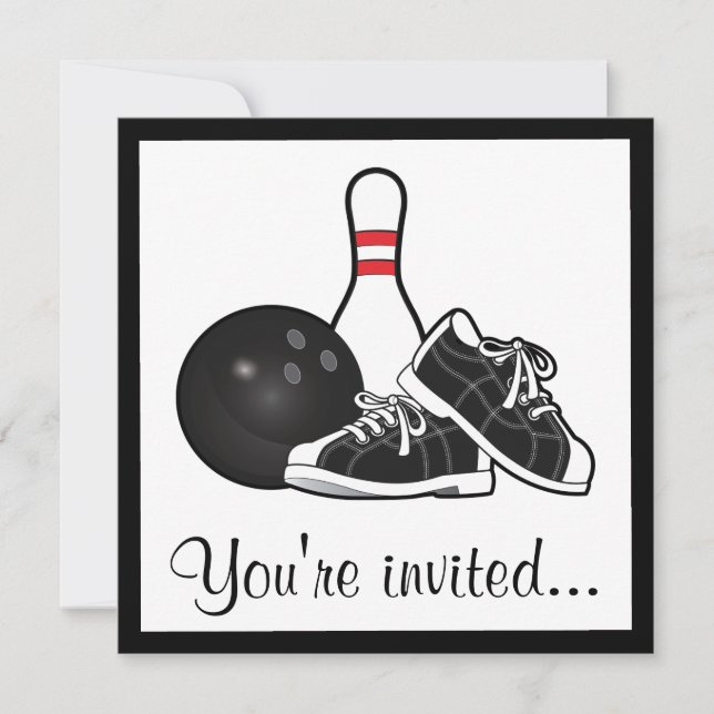 Birthday Bowling Party Invitation (Front)