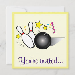 Birthday Bowling Party Invitation