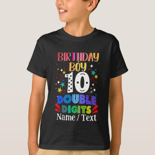 Birthday Boy 10 Double Digits T_Shirt