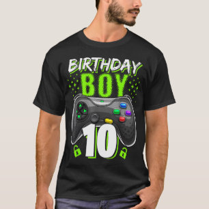 Birthday Boy 10 Video Game Controller Gamer 10Th T-Shirt
