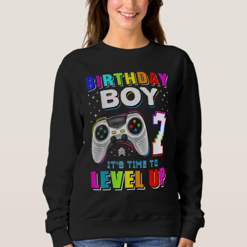 Birthday Boy 2 Its Time to Level Up Video Game Bir Sweatshirt