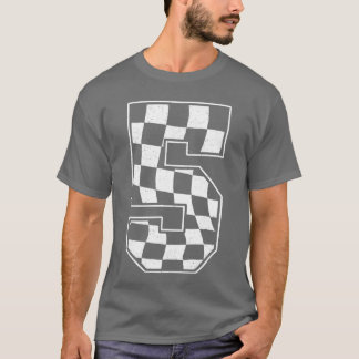 Birthday Boy 5th Race Checkered Flag 5 Racing Part T-Shirt
