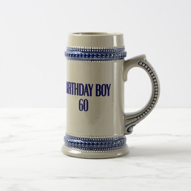 Birthday Boy 60 Beer Stein (Right)