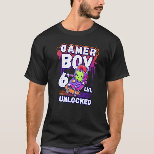 Birthday Boy 6 Year Old Handheld Gaming Console Ga T_Shirt