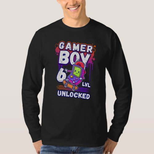Birthday Boy 6 Year Old Handheld Gaming Console Ga T_Shirt