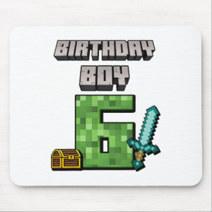 Birthday Boy 6th Birthday I'm 6 Year Old Gamer Pix Mouse Pad