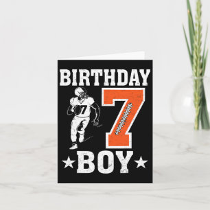 Birthday Boy 7 Years Old Football Lover 7th Birthd Card