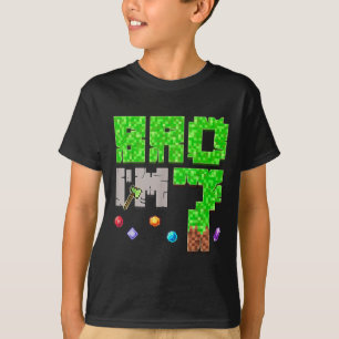 Birthday Boy 7th Birthday Im 7 Year Old Gamer Pixe T-Shirt