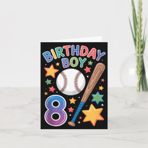 Birthday Boy 8th Birthday Baseball Tank Top Card