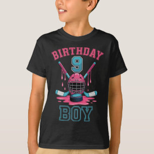 Birthday Boy 9 Hockey Fan Youth Fun Celebration Te T-Shirt