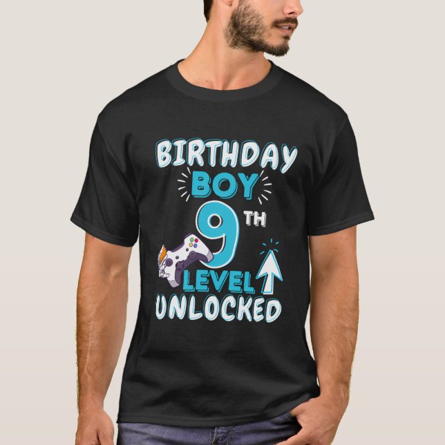 Birthday Boy 9Th Level Unlocked - Video Game Costu T-Shirt (Front)