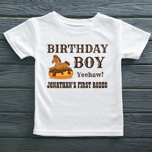Birthday Boy Baby Horse on a Donut T-Shirt