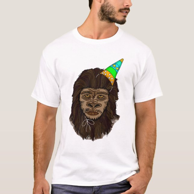 Birthday Boy Bigfoot Sasquatch Humor T-Shirt (Front)