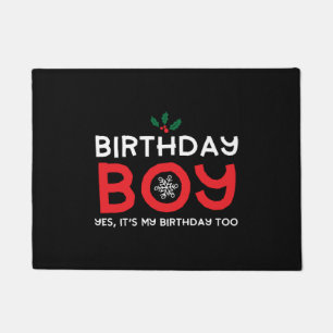 Birthday Boy - Birthday on Christmas Doormat