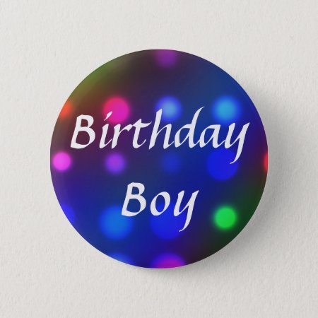Birthday Boy Button Pin