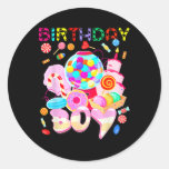 Birthday Boy Candy Land Candy Crew Sweet Birthday  Classic Round Sticker
