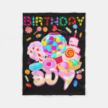 Birthday Boy Candy Land Candy Crew Sweet Birthday  Fleece Blanket