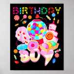 Birthday Boy Candy Land Candy Crew Sweet Birthday  Poster