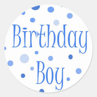 Birthday Boy Classic Round Sticker