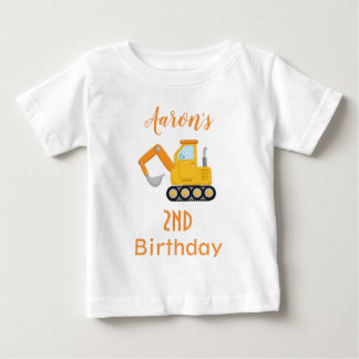 Birthday Boy Construction Truck Baby T-Shirt