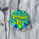 Birthday Boy Cool Button Pin | Zazzle