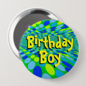 Birthday Boy Cool Button Pin | Zazzle