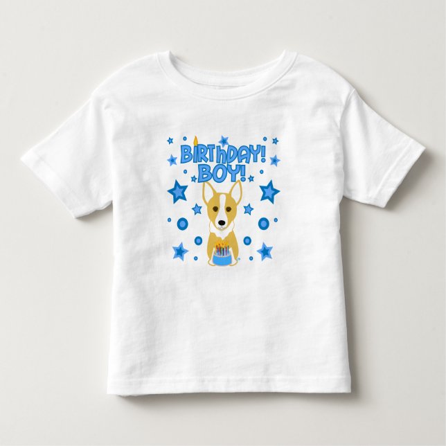 Birthday Boy - Corgi Toddler T-shirt (Front)