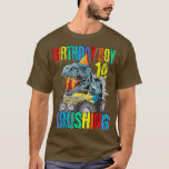 Birthday Boy Crushing 14 Monster Truck Dinosaur  T-Shirt<br><div class="desc">Birthday Boy Crushing 14 Monster Truck Dinosaur  .</div>