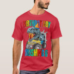 Birthday Boy Crushing 6 Monster Truck Dinosaur 133 T-Shirt<br><div class="desc">Birthday Boy Crushing 6 Monster Truck Dinosaur 133 .</div>