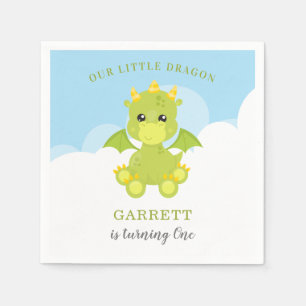 Birthday Boy Cute Dragon Napkins