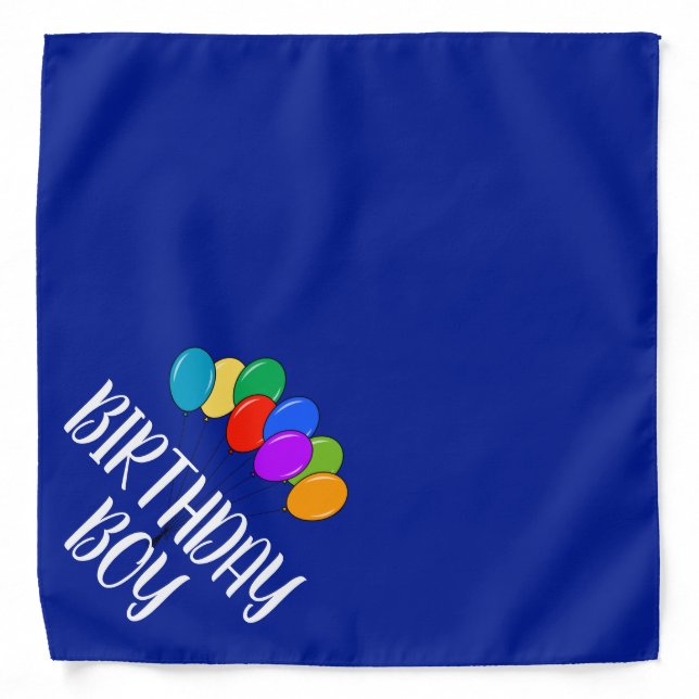 Birthday Boy dog bandana | Funny pet neckerchief (Front)