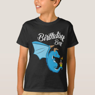 Birthday Boy Dragon Gift Cupcake Candle Fire T-Shirt