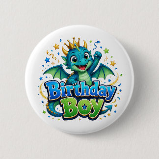 Birthday Boy Dragon Prince Button