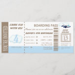 Birthday Boy Flight Ticket Invite Customizable<br><div class="desc">Birthday Boy Flight Ticket Invitation with back sleeve boy birthday invitation. Add your details to the front of this Birthday Boy Flight Ticket Invitation baby shower invitation by simply choosing the "Customize it!" button to begin adding your event details, font style, font size & color, and wording. Please note -...</div>