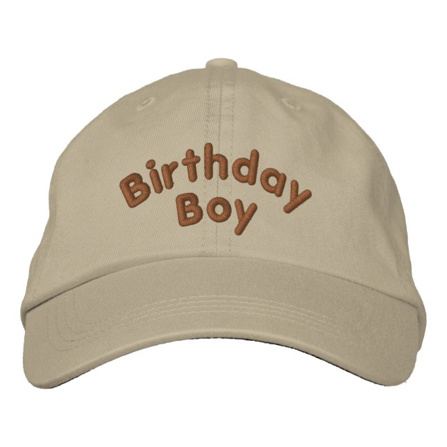 Birthday Boy Funny Embroidered Hat (Front)