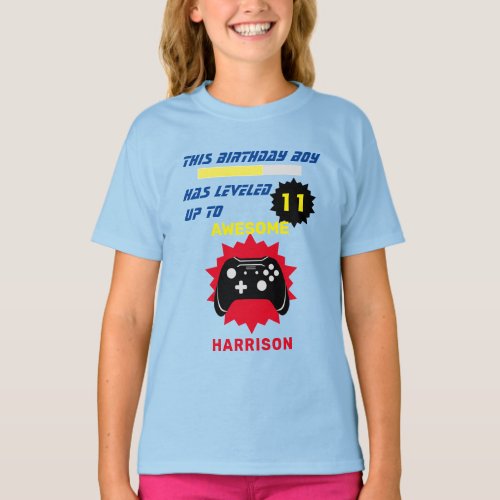 Birthday Boy Funny Gamer Personalized T_Shirt