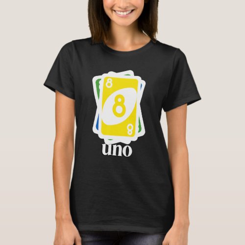 Birthday Boy Girl 8th Uno  Matching Card Family Co T_Shirt