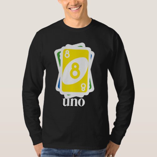 Birthday Boy Girl 8th Uno  Matching Card Family Co T_Shirt