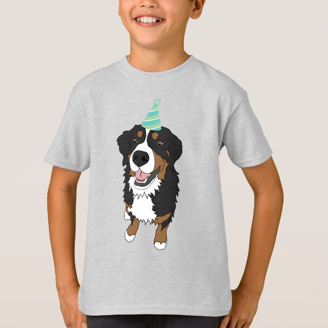 Birthday Boy/Girl Bernese Mountain Dog T-Shirt (Front)