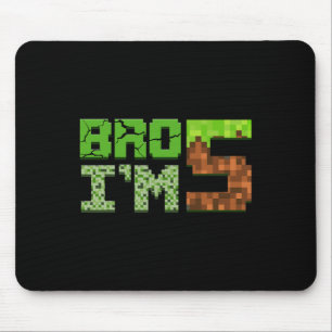 Birthday Boy Kids 5th Birthday 5 Year Old Gamer Pi Mouse Pad