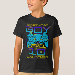 Birthday Boy Level 10 Unlocked Video Game T-Shirt