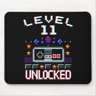 Birthday Boy Level 11 Unlocked Funny Video Game Ga Mouse Pad