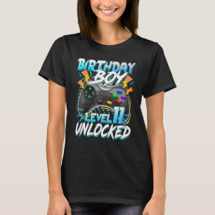 Birthday Boy Level 11 Unlocked Video Game Birthday T-Shirt