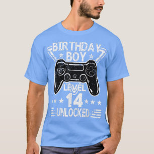 Birthday Boy Level 14 Unlocked 14th Birthday Video T-Shirt