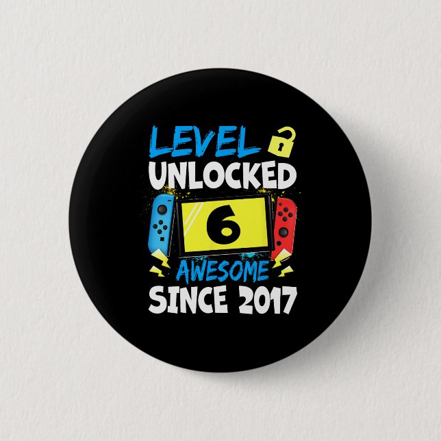 Birthday Boy Level 6 Unlocked Awesome 2017 Video G Button (Front)