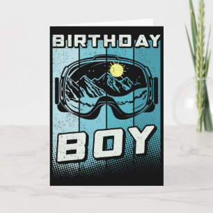 Birthday Boy Men's Birthday Apparel Snowboard Skii Card