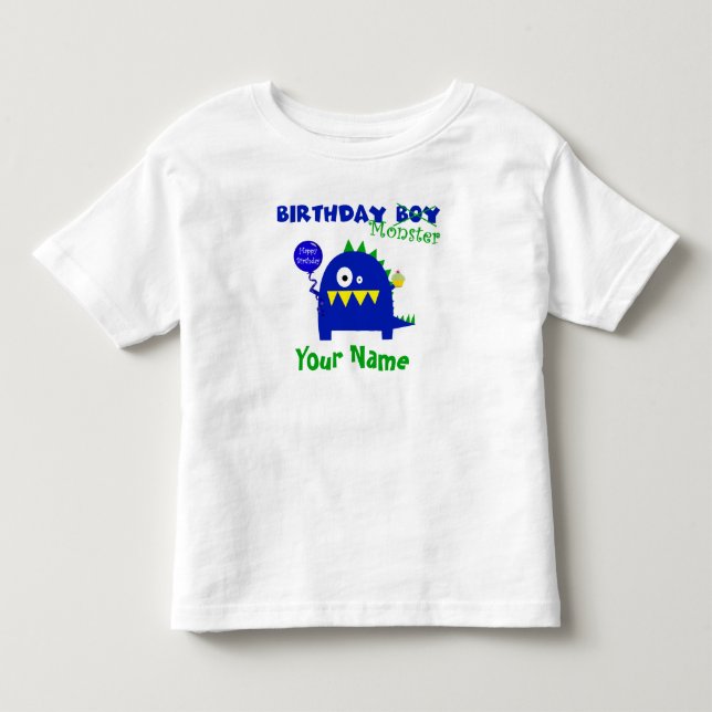 Birthday Boy Monster Toddler T-shirt (Front)