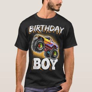 Birthday Boy Monster Truck Birthday Party Gift for T-Shirt